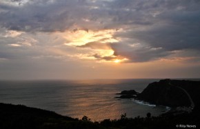 Breathtaking sunset at Arrifana bay